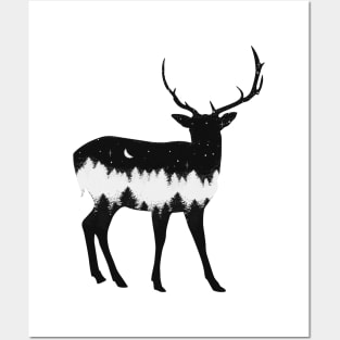 DEER IN THE FOREST Posters and Art